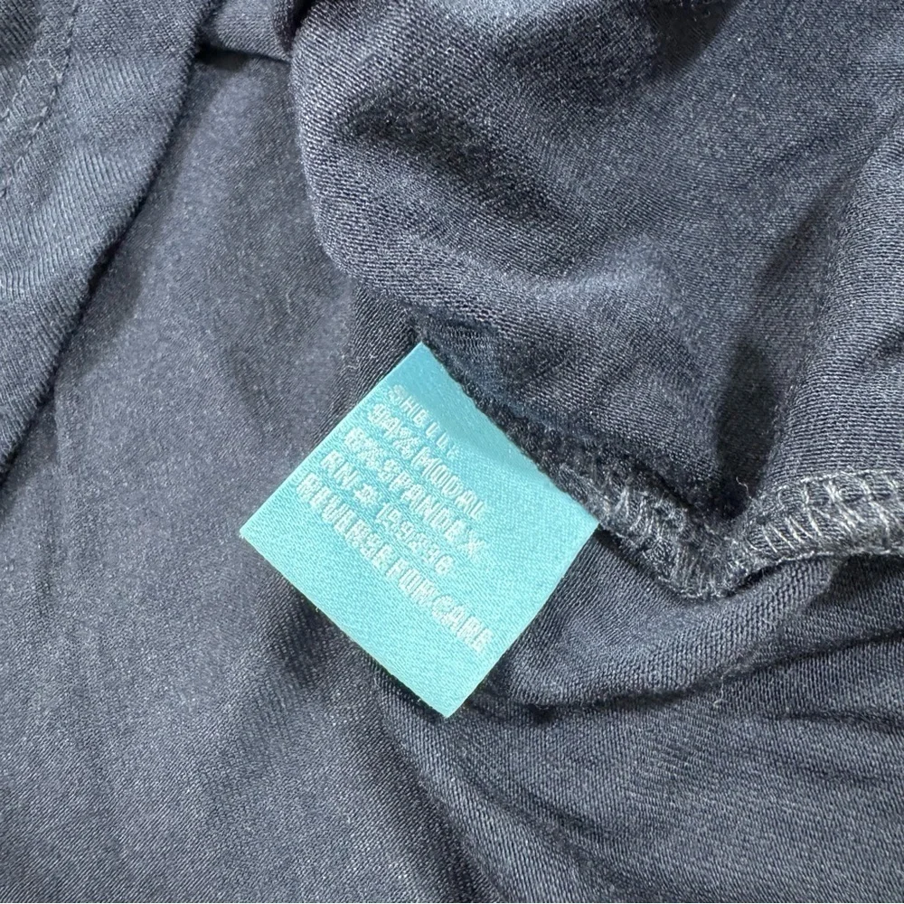 J McLaughlin Drape Neck Shirt Long Sleeve Dark Blue